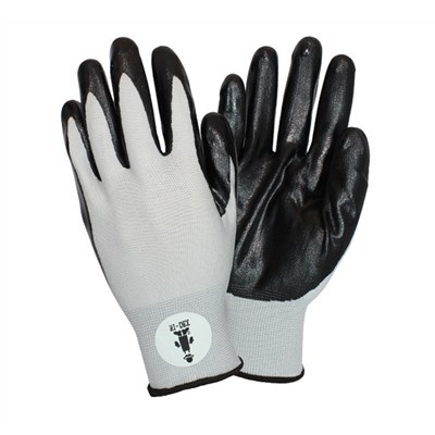 Nitrile Palm Dipped Knit LG Black Glove