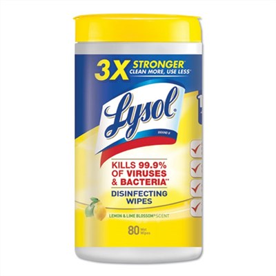 Wipes Lysol Citrus Scent 80/canister