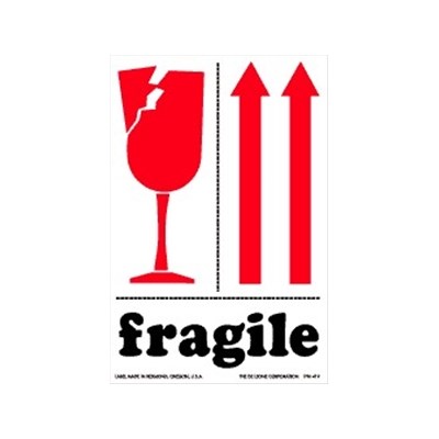 4x6 3-in-1 Fragile International Label-