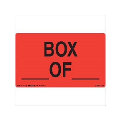 BOX____ OF ____ 3X5 Label Red/Black