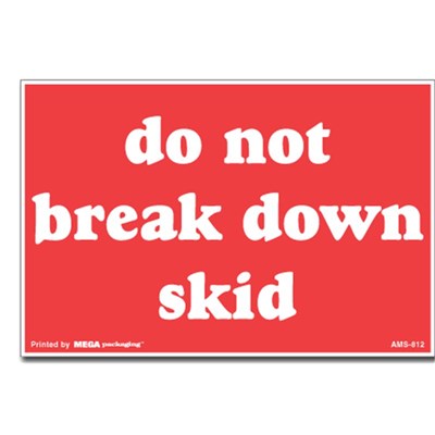 4x6 Do NOt Break Down Skid White/Red
