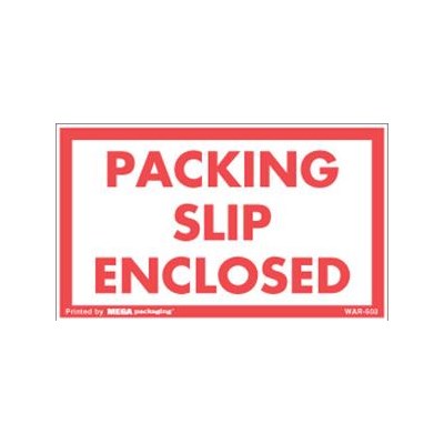 3x5 Packing List Enclosed Red/White
