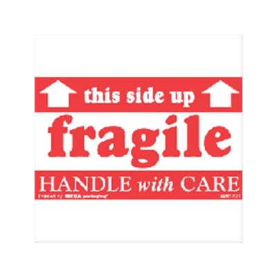 3x5 This Side Up Fragile Handle w/Care