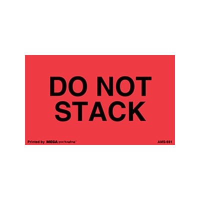 DO NOT DOUBLE STACK Label 3x5 White/