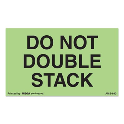 DO NOT DOUBLE STACK Label 3x5