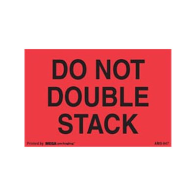 DO NOT DOUBLE STACK Label 4x6 Red/