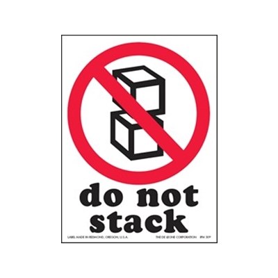 DO NOT STACK w/Picture of Boxes Label