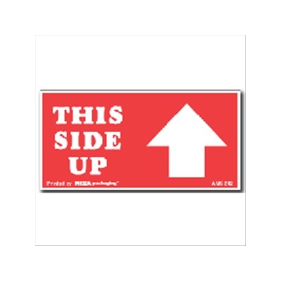 this side up w/up Arrow 2x4 Label White/