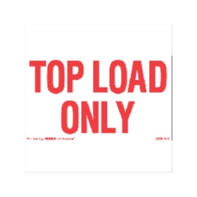 TOP LOAD ONLY Label 3x5 White/Red