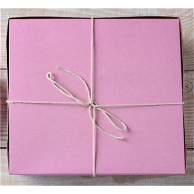 10x10x4 Pink Lock-Corner Cake Box