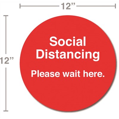 Floor Labels - Social Distancing 5/pk