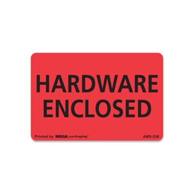 Hardware Enclosed Label 2x3 Fluorescent